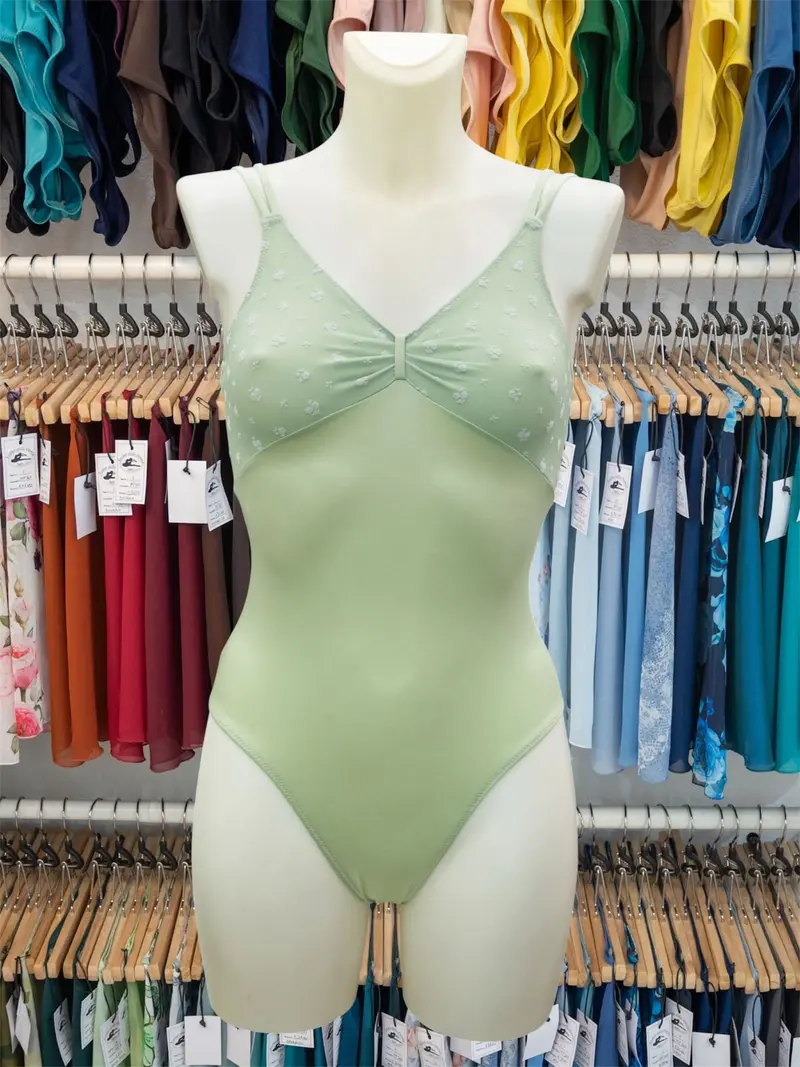 Body con Spalline Sottili Verde Mela MP701