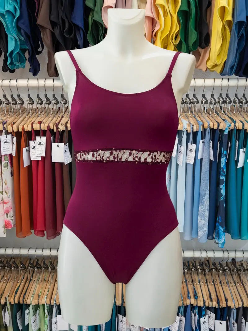 Body con Spalline Sottili Vinaccia MP778