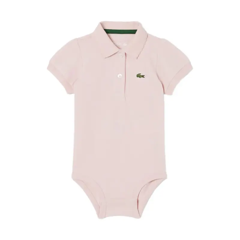 BODY POLO NEONATO LACOSTE PETIT PIQUÉ ROSA
