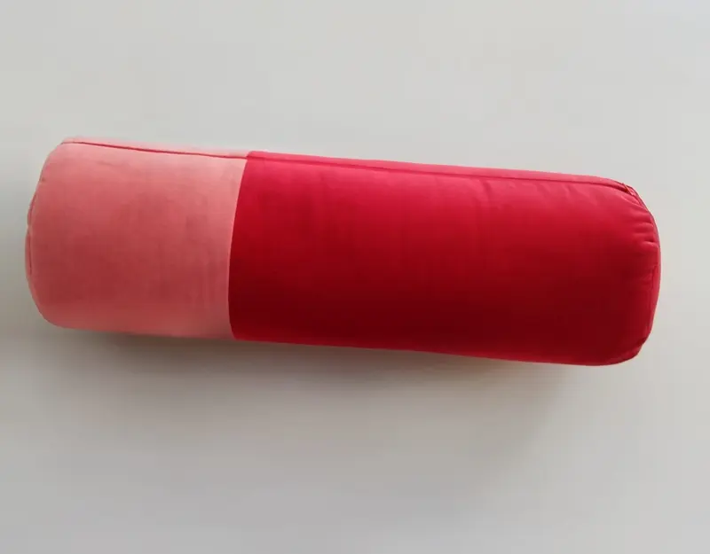 Bolster - cuscino da meditazione in velluto pesca