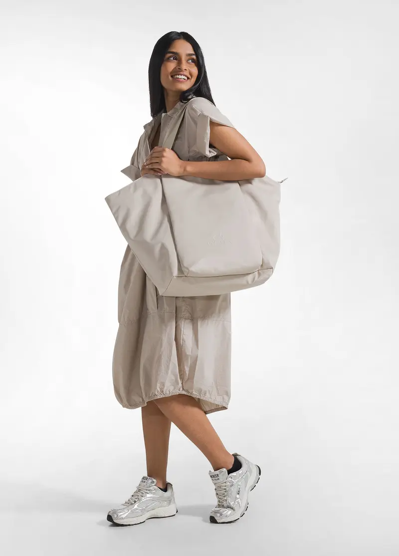BORSA DA VIAGGIO IN NYLON BEIGE