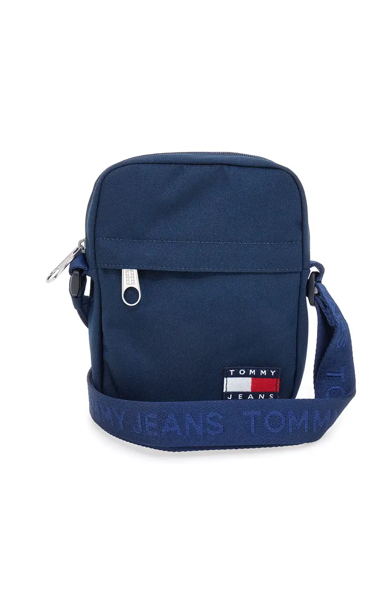 Borsello a tracolla blu con logo e tracolla brandizzata Tommy Jeans TOMMY DAILY REPORTER