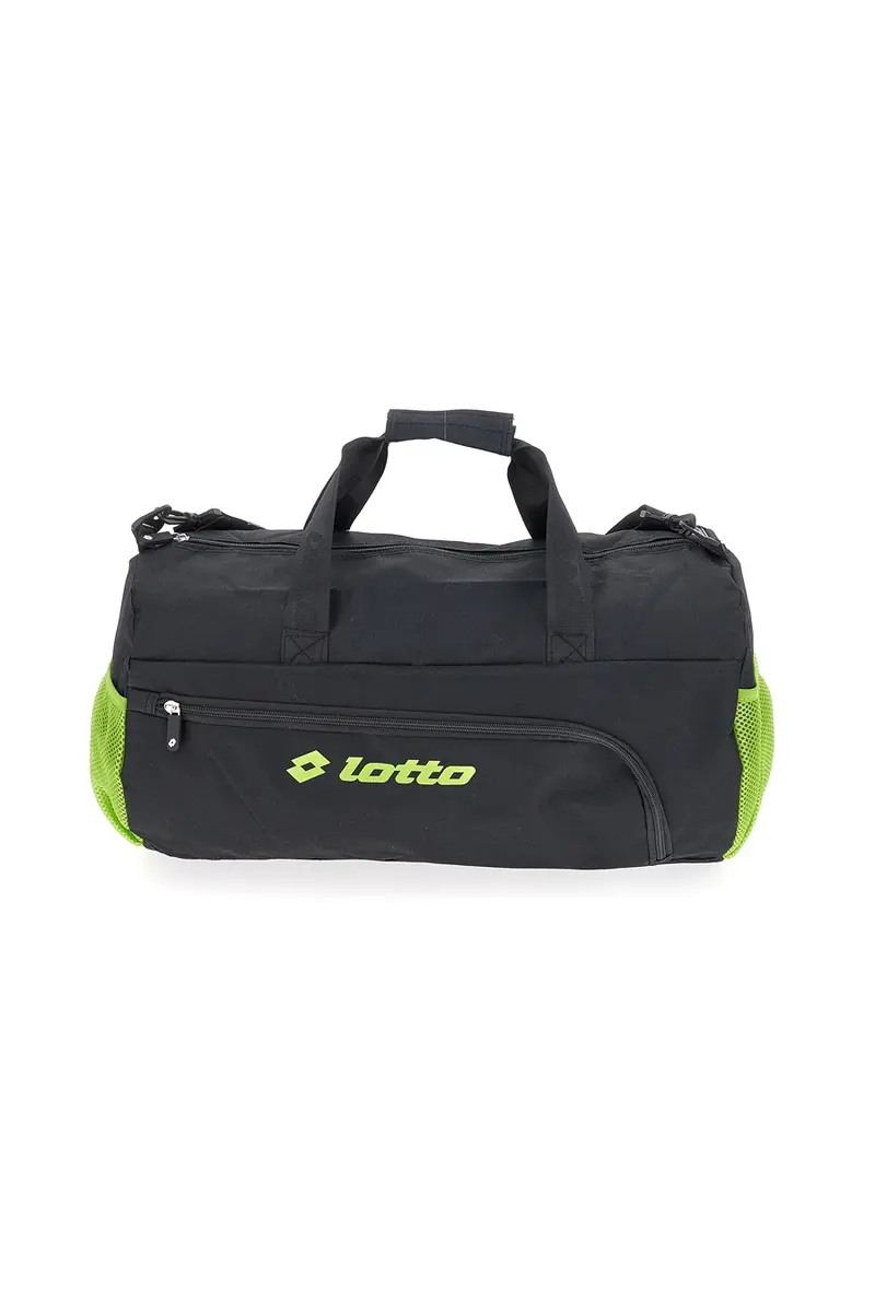 Borsone nero con inserti verdi Lotto LTT427