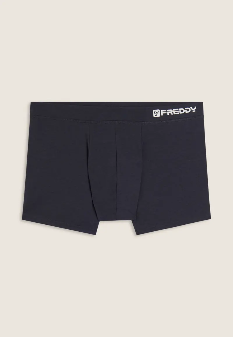 Boxer Uomo Aderenti con Gamba Corta e Logo FREDDY