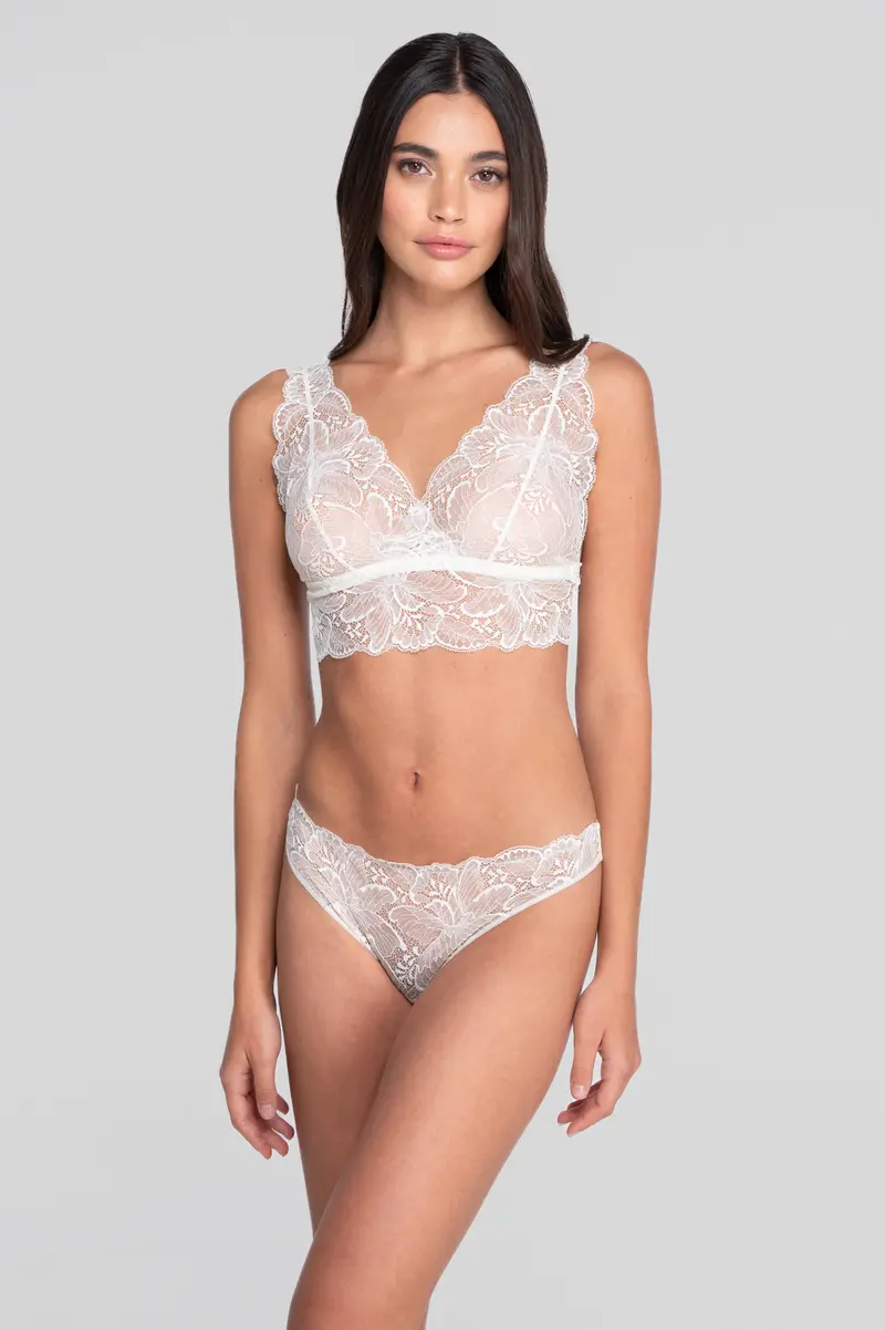 Bralette in Leavers lace 7616