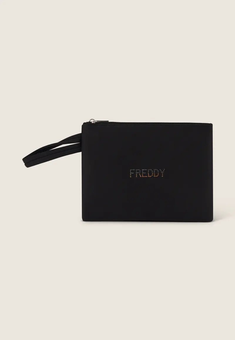 Bustina in neoprene con logo FREDDY in strass bicolori