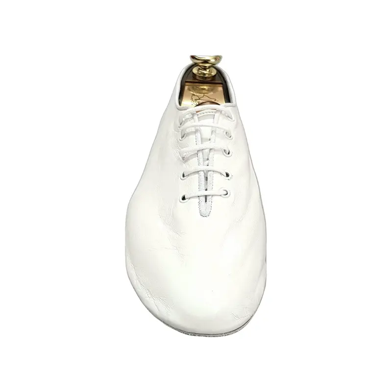 Cahetel White (J04)- Scarpa Jazz  Confort in Pelle Bianca - Salsa
