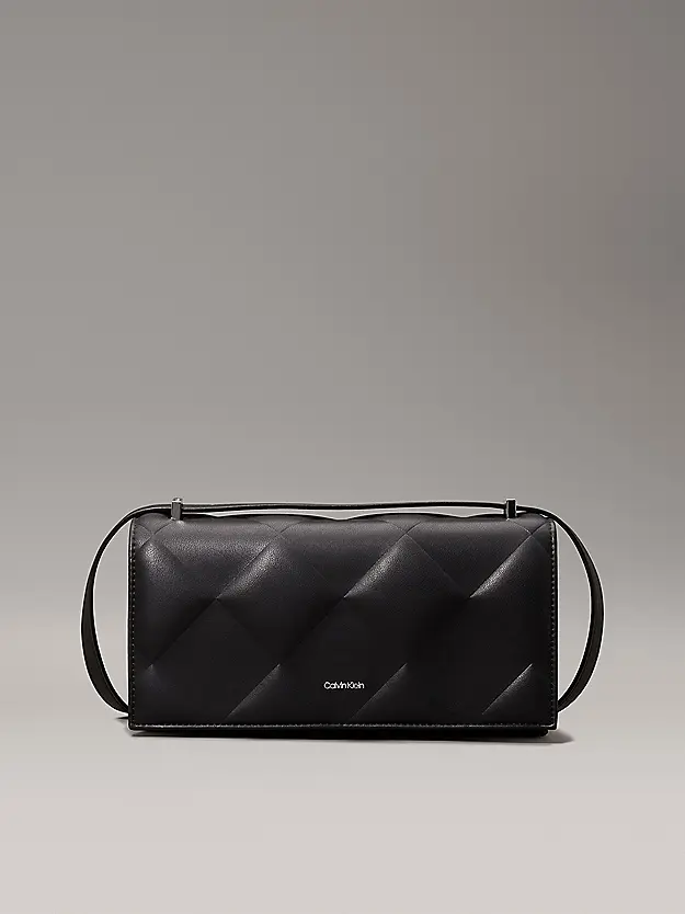 CALVIN KLEIN BORSA A SPALLA DIAMOND QUILT CON LOGO DONNA K612905 BEH