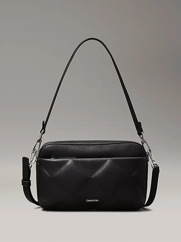 CALVIN KLEIN BORSA A SPALLA DIAMOND QUILT CON LOGO DONNA K612907 BEH