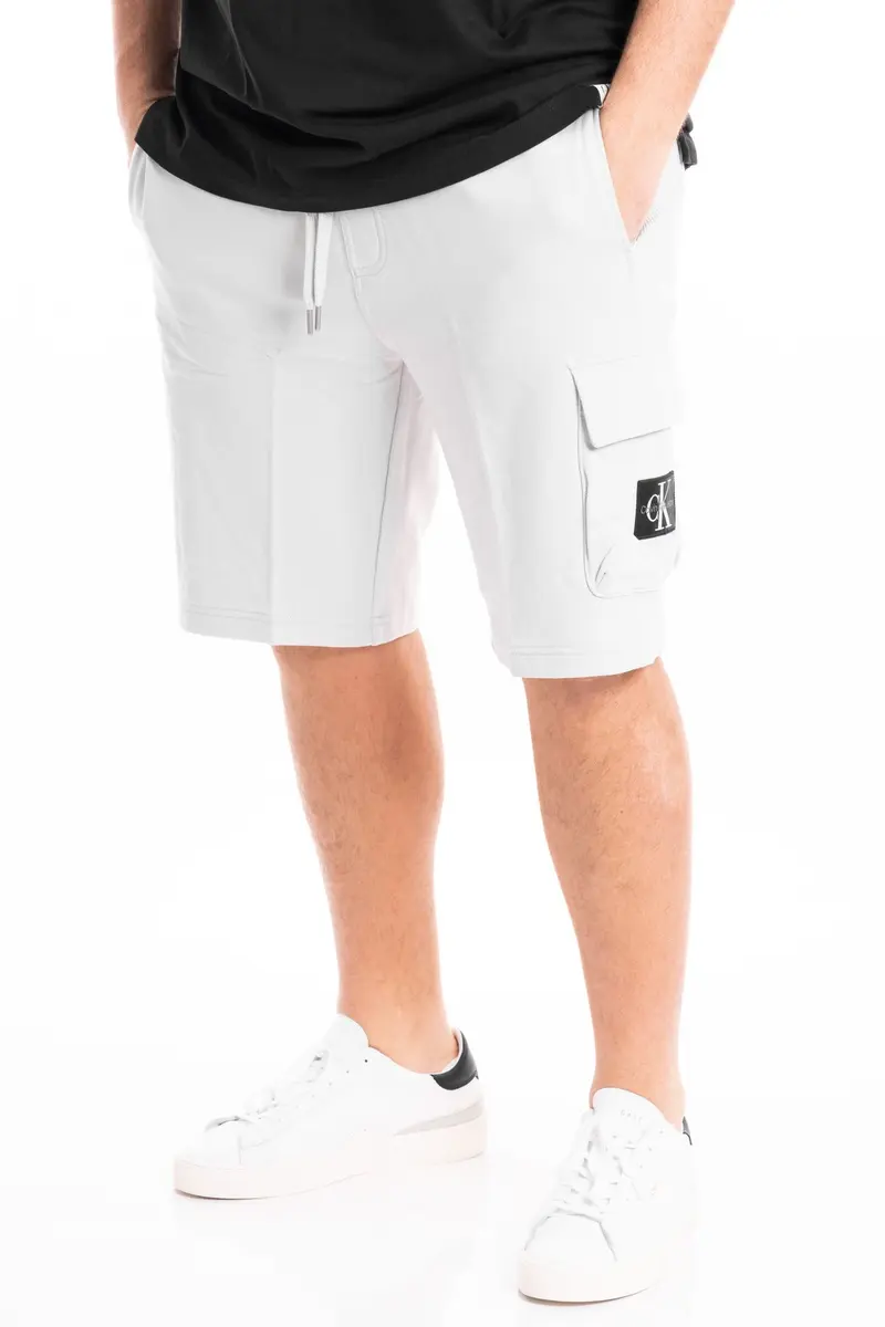 CALVIN KLEIN JEANS BERMUDA IN FELPA MONOLOGO BADGE J325132 PC8