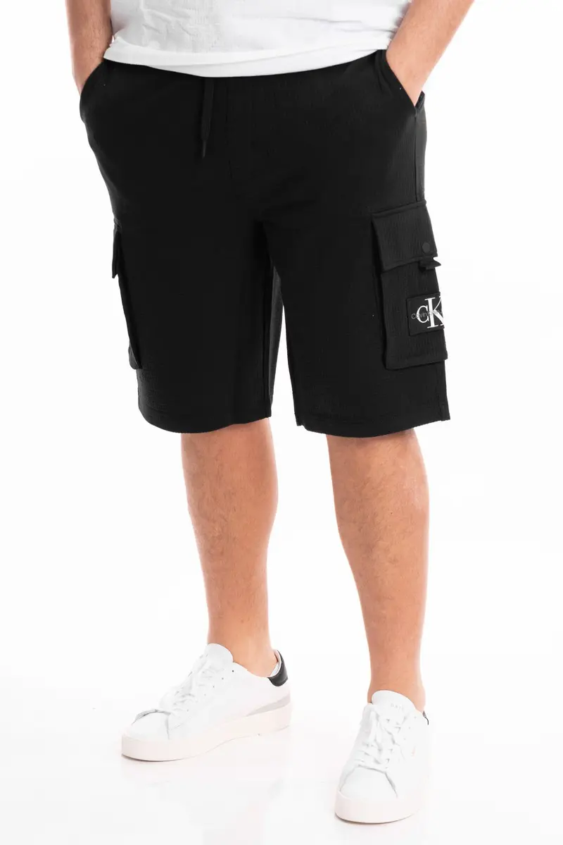 CALVIN KLEIN JEANS BERMUDA IN FELPA TEXTURE J325136 BEH