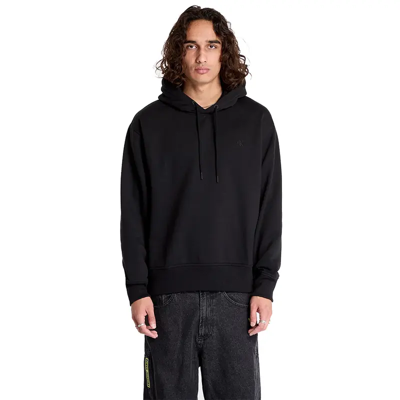 CALVIN KLEIN JEANS FELPA CON CAPPUCCIO CON STAMPA UOMO J326878 BEH