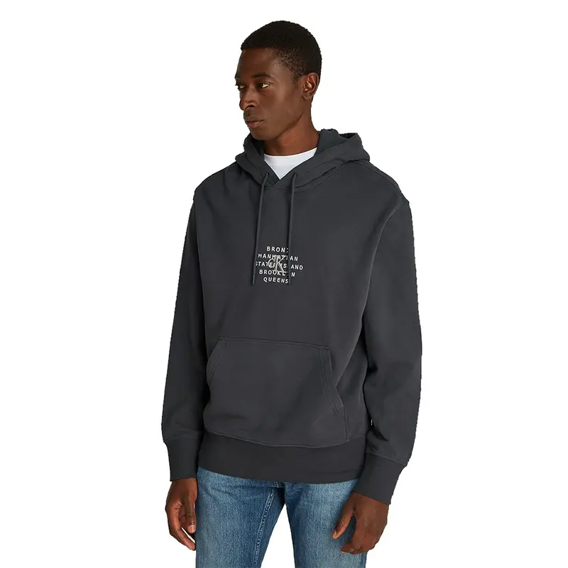 CALVIN KLEIN JEANS FELPA CON CAPPUCCIO CON STAMPA UOMO J326879 BAN