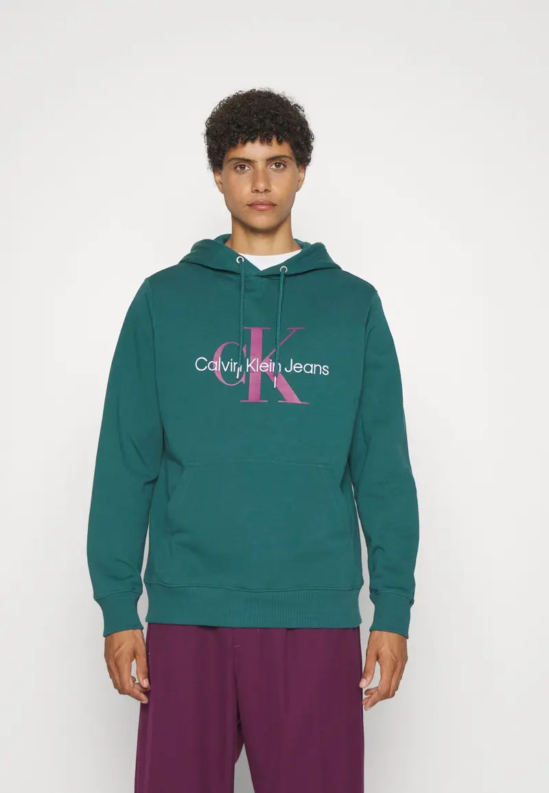 CALVIN KLEIN JEANS FELPA CON CAPPUCCIO MONOLOGO UOMO J320805 LJX