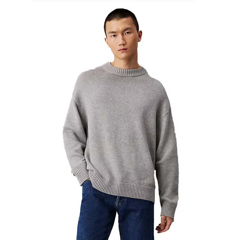 CALVIN KLEIN JEANS FELPA GIROCOLLO MISTO COTONE LANA UOMO J326195 P41