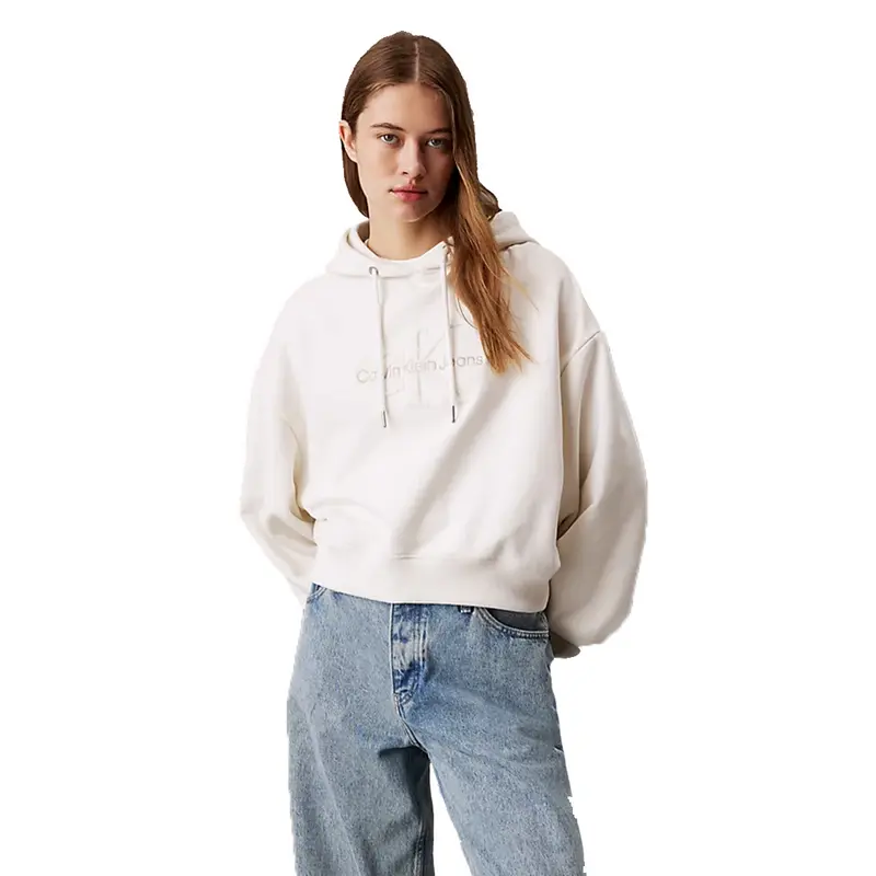 CALVIN KLEIN JEANS FELPA IN CINIGLIA MONOLOGO CK DONNA J224170 YBI