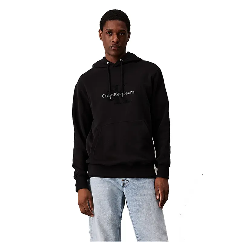 CALVIN KLEIN JEANS FELPA IN CINIGLIO GIROCOLLO MONOLOGO UOMO J326637 BEH