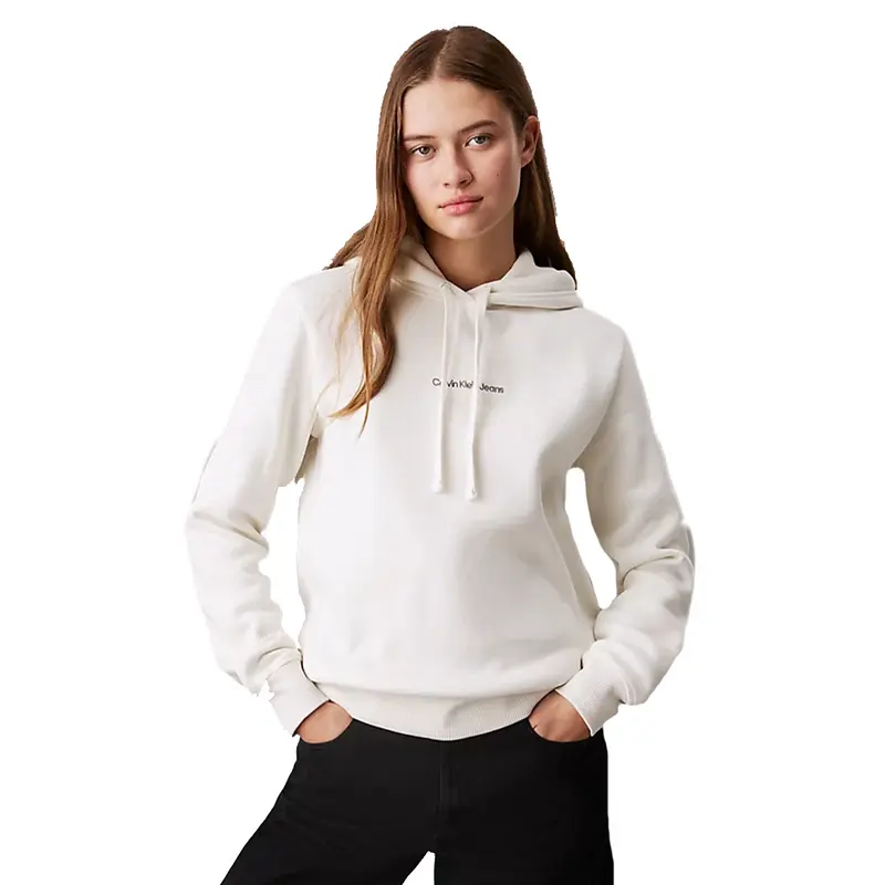 CALVIN KLEIN JEANS FELPA MONOLOGO CON CAPPUCCIO DONNA J223536 YBI