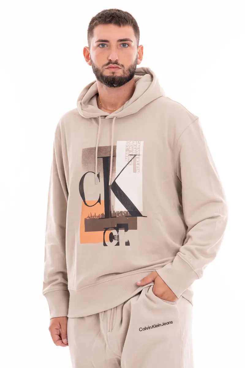 CALVIN KLEIN JEANS M CONNECTED LAYER LANDSCAPE HOODIE J324310