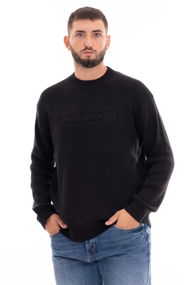CALVIN KLEIN JEANS M INSTIT SWEATER HIGH NECK EMBRO J323982