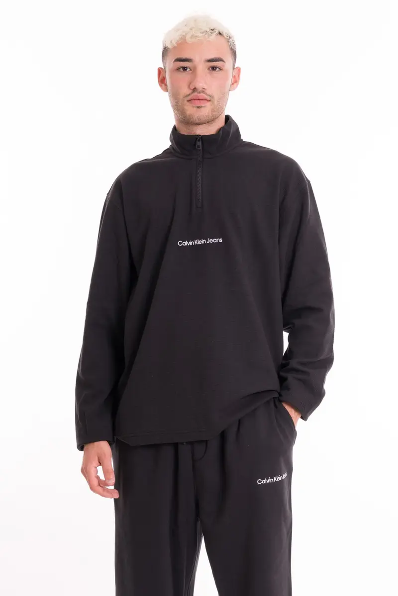 CALVIN KLEIN JEANS M INSTITUTIONAL HALF ZIP OTTOMAN T-SHIRT J323493