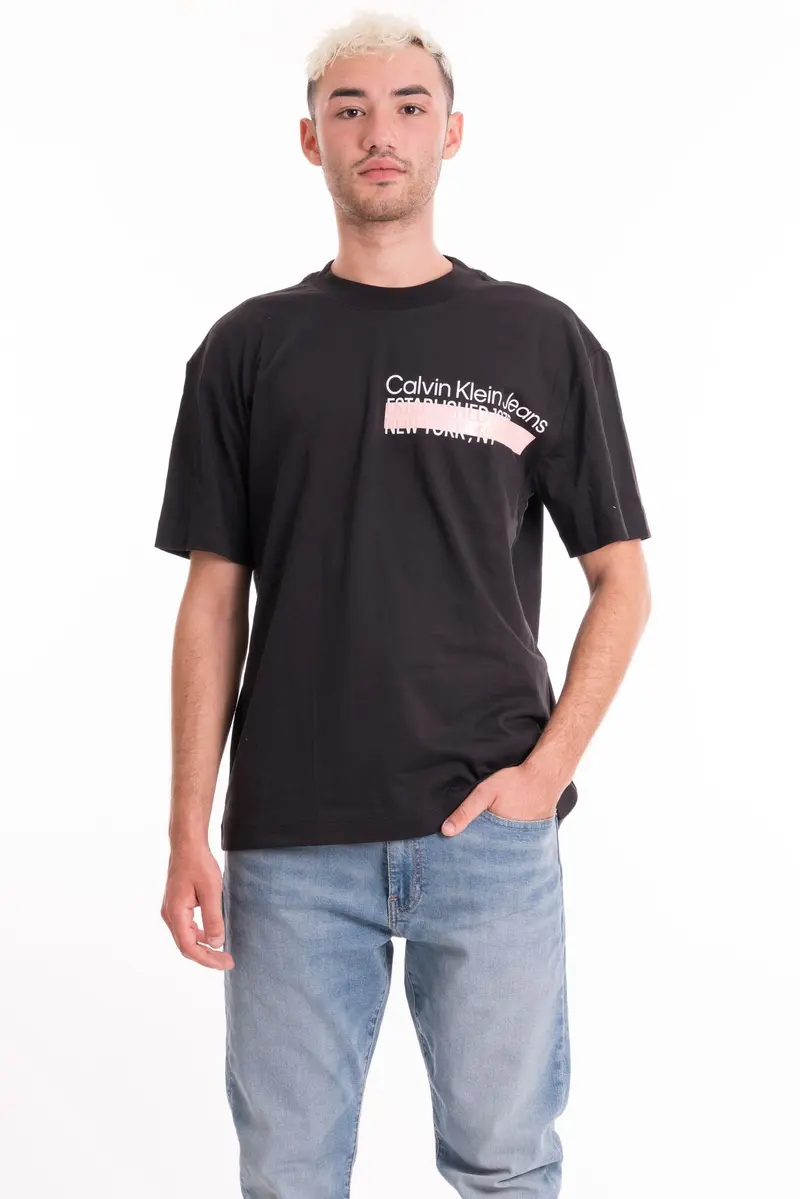 CALVIN KLEIN JEANS M LAYERED ADDRESS T-SHIRT J323522