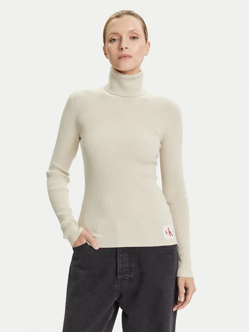 CALVIN KLEIN JEANS MAGLIONE COLLO ALTO C/LOGO CK LV047D350G PD7