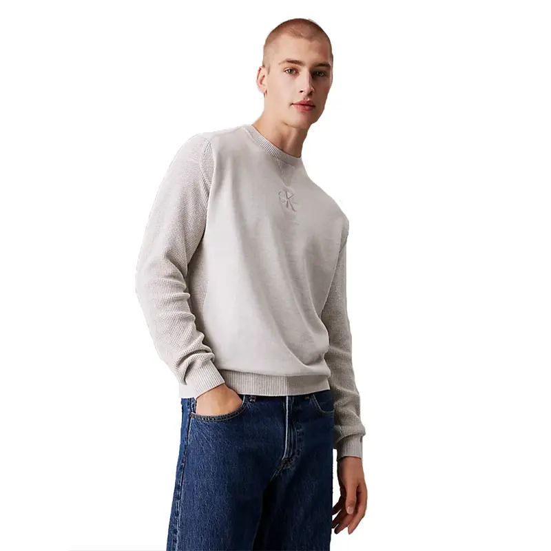 CALVIN KLEIN JEANS MAGLIONE GIROCOLLO MONOLOGO UOMO J325671 P6G