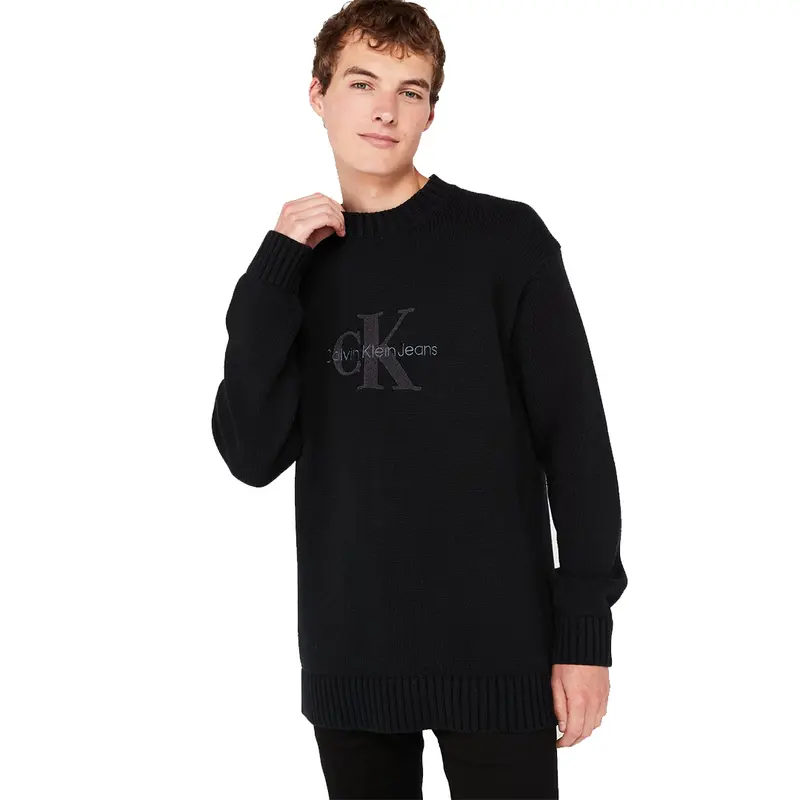 CALVIN KLEIN JEANS MAGLIONE GIROCOLLO MONOLOGO UOMO J326887 BEH