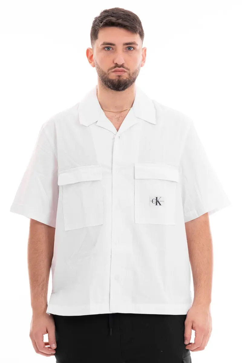 CALVIN KLEIN JEANS SHIRT SEERSUCKER J325175 YAF