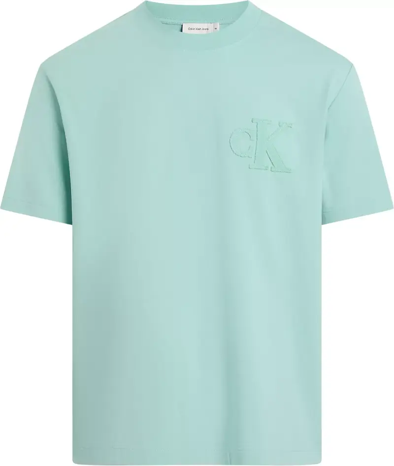 CALVIN KLEIN JEANS T-SHIRT APPLIQUE CON LOGO CK UOMO J327494 MR5