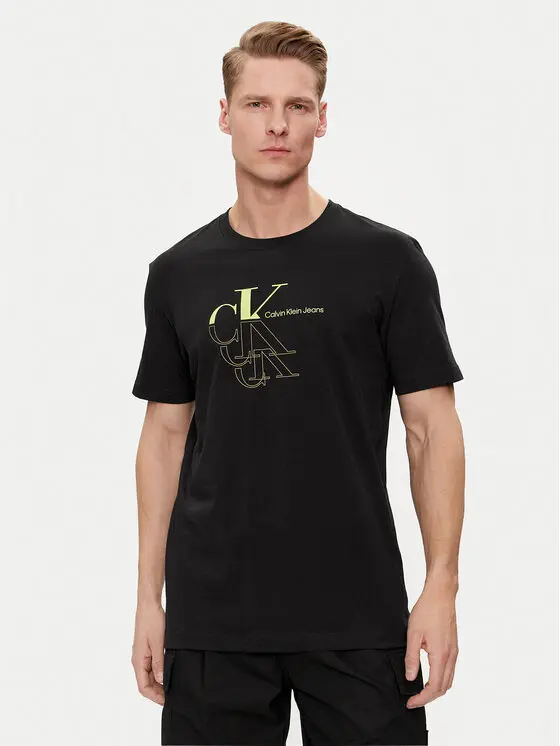 CALVIN KLEIN JEANS T-SHIRT CON STAMPA CK UOMO J325352 BHE