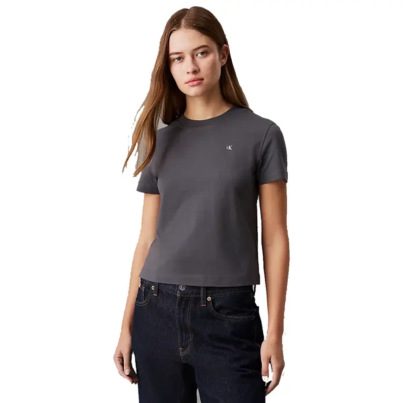 CALVIN KLEIN JEANS T-SHIRT CON STAMPA SUL RETRO DONNA J225391 PT2