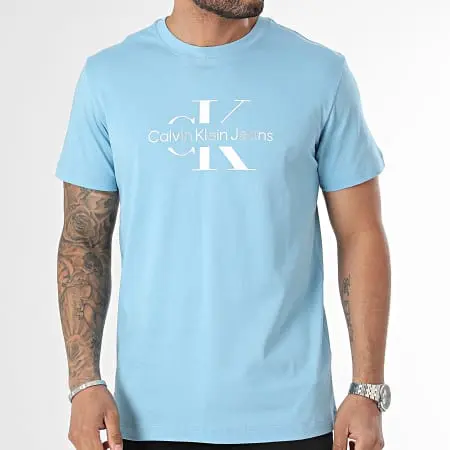 CALVIN KLEIN JEANS T-SHIRT DIFFUSED STACKED UOMO J325190 CEZ