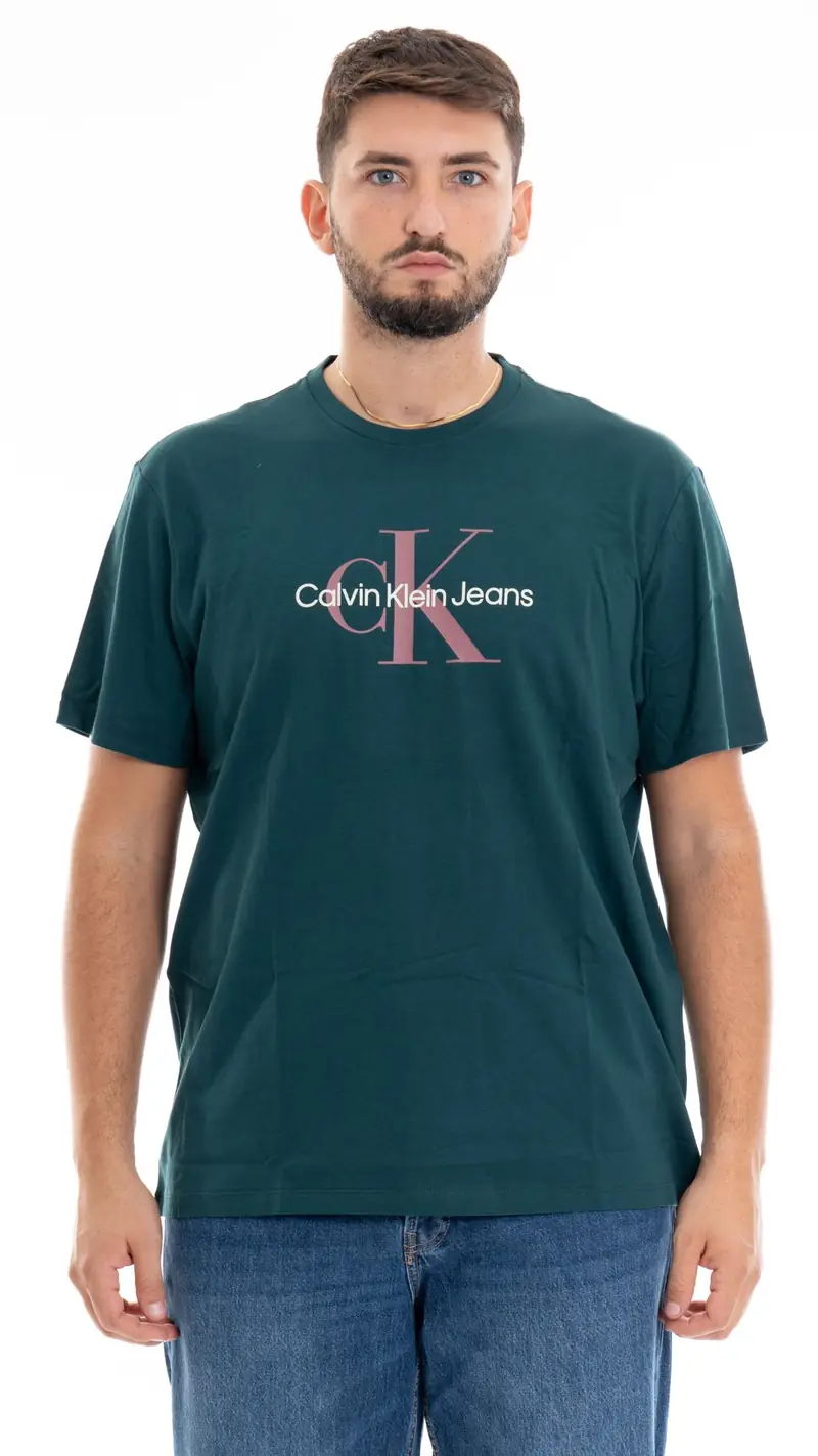 CALVIN KLEIN JEANS T-SHIRT MANICA CORTA CON LOGO FRONTALE UOMO 40EM286 2DK