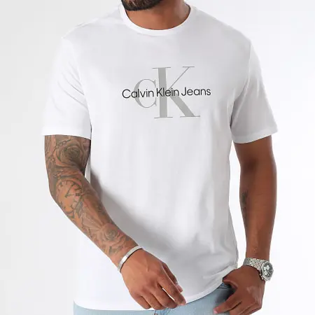 CALVIN KLEIN JEANS T-SHIRT MANICA CORTA CON LOGO FRONTALE UOMO 40EM286 YAA