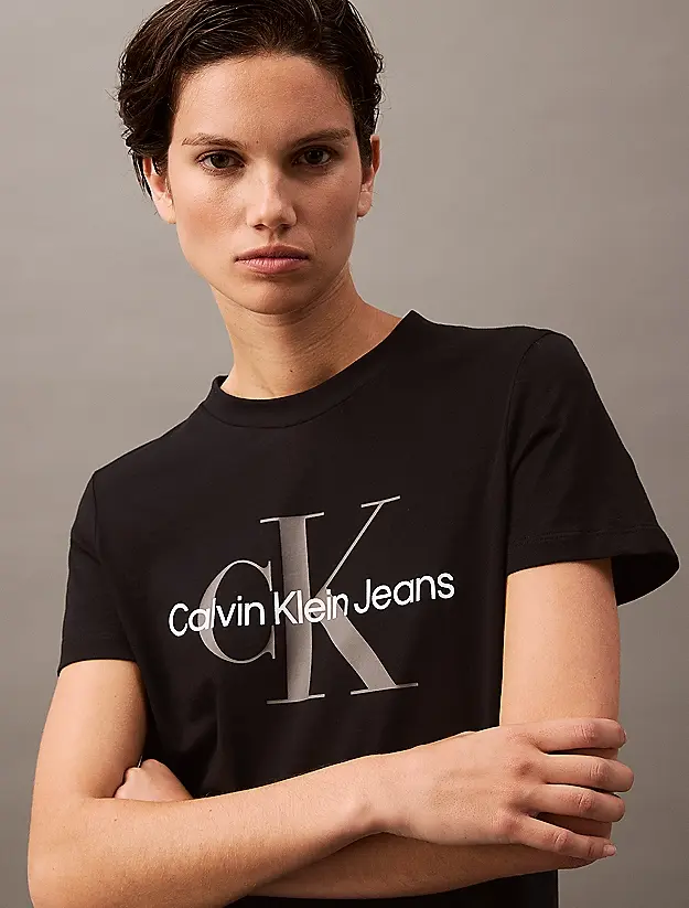 CALVIN KLEIN JEANS T-SHIRT MONOLOGO DONNA 40WL260 UB1