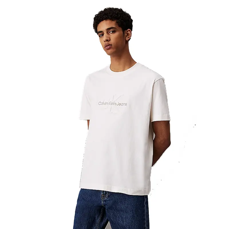 CALVIN KLEIN JEANS T-SHIRT MONOLOGO IN CINIGLIA UOMO J326158 YBI