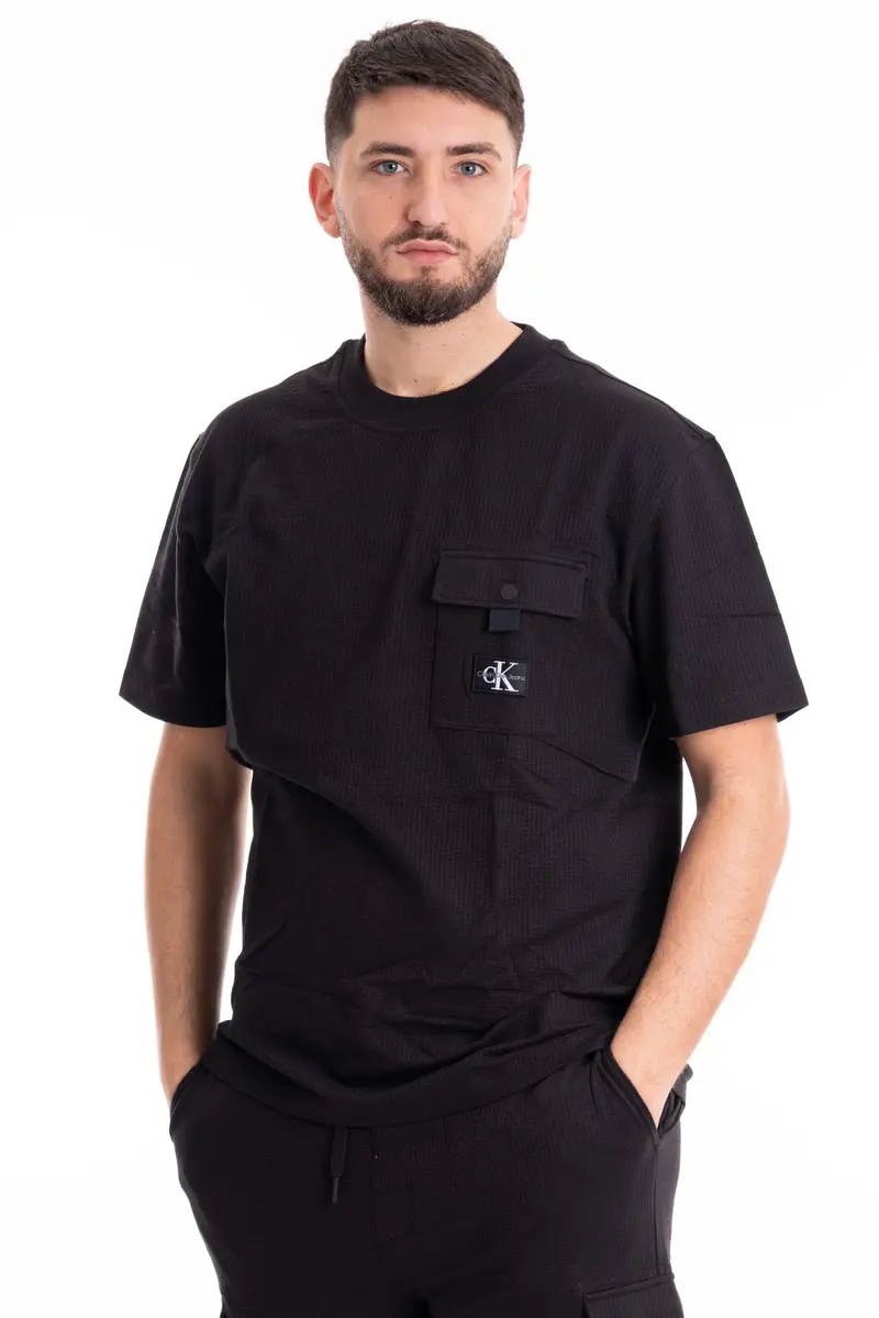 CALVIN KLEIN JEANS T-SHIRT TEXTURE POCKET J325214 BEH