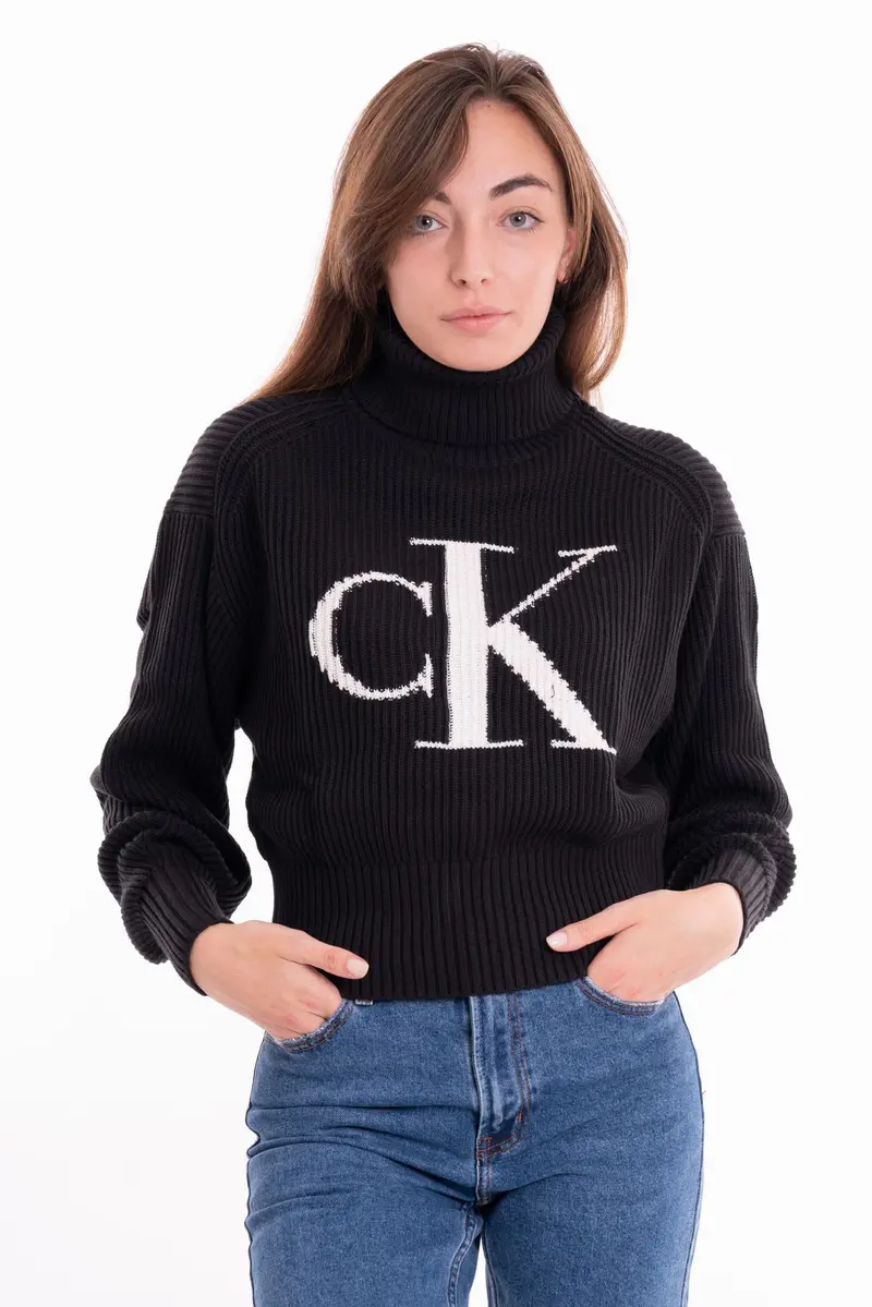 CALVIN KLEIN JEANS W BLOWN UP CK LOOSE SWEATER J221960