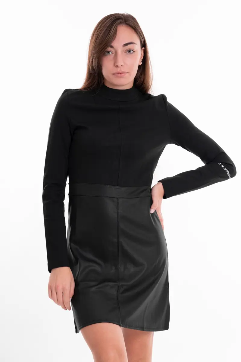 CALVIN KLEIN JEANS W COTED MILANO A-LINE DRESS J221983