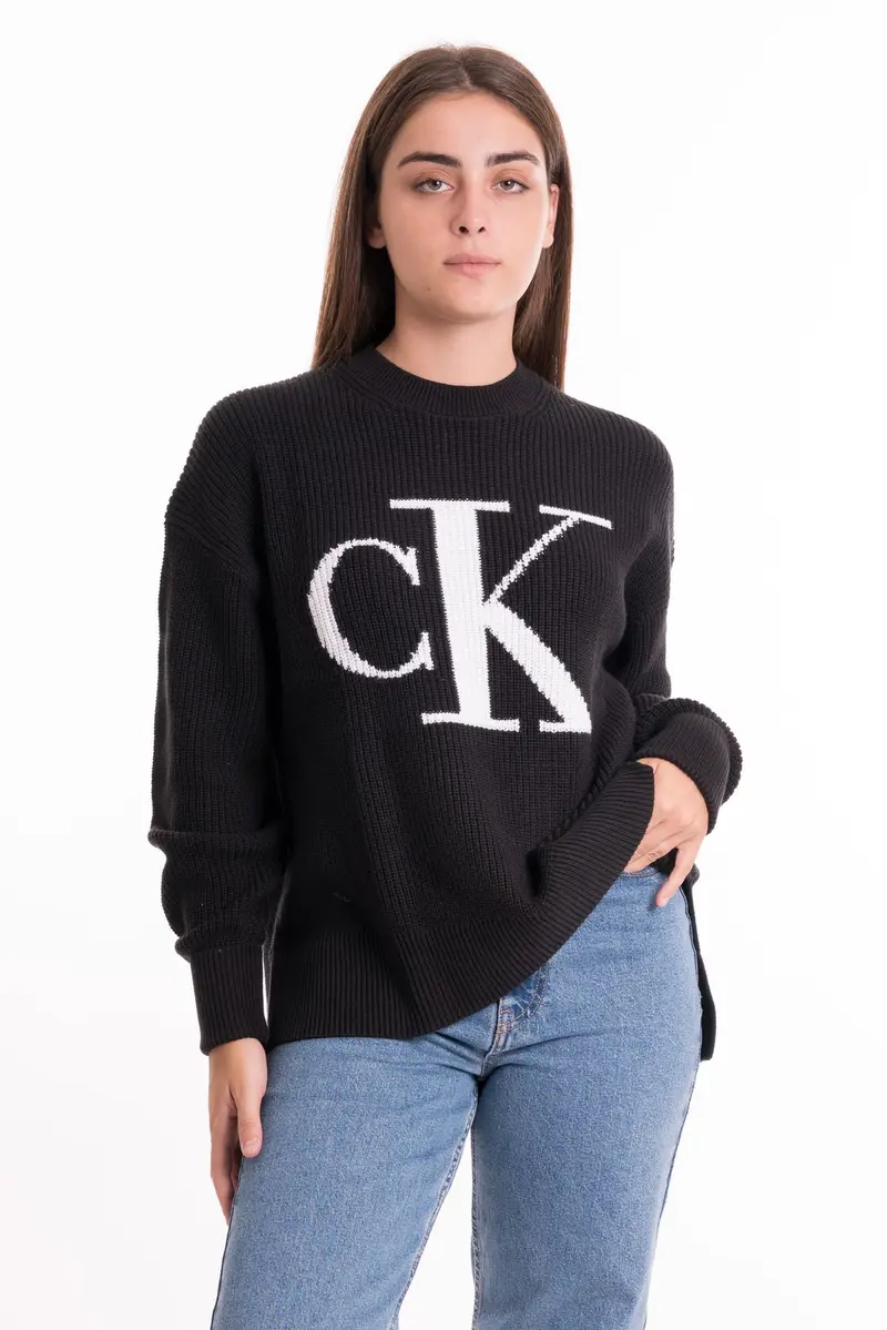 CALVIN KLEIN JEANS W INTARSIA LOOSE SWEATER J221347
