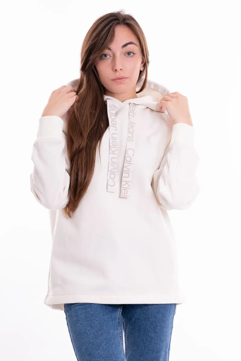 CALVIN KLEIN JEANS W LOGO DRAWCORD HOODIE J221942