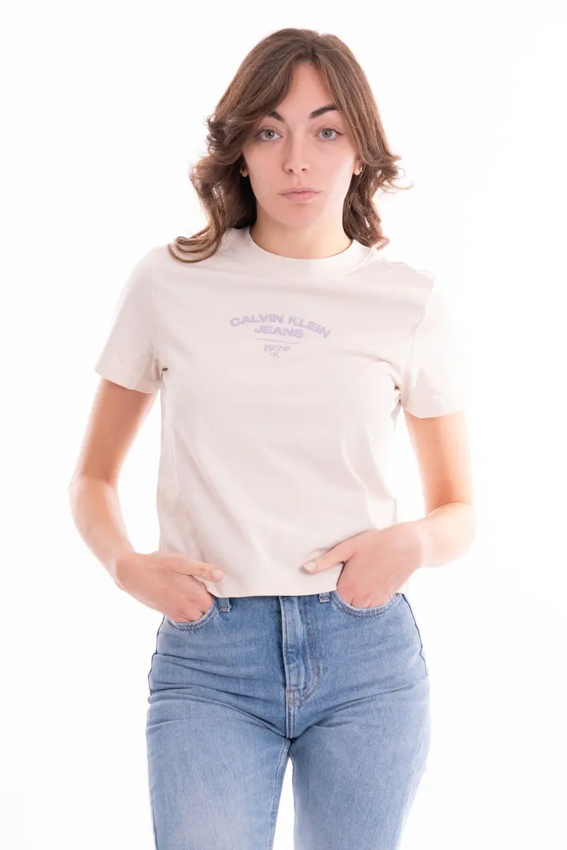 CALVIN KLEIN JEANS W VARSITY LOGO BABY T-SHIRT J221632