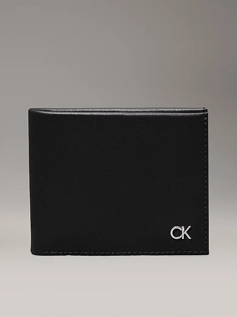 CALVIN KLEIN PORTAFOGLI CON PLACCA IN METALLO 6CC CON LOGO UOMO K512289 BEH