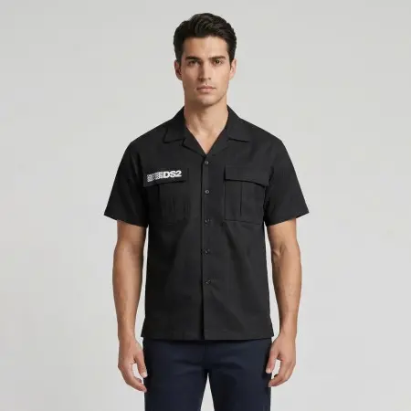 CAMICIA CORD/OVERSHIRT UOMO DROP SEASON 2 BLACK CARGO