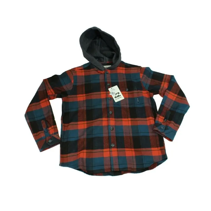 Camicia da bambino rossa a quadri scozzese Billabong