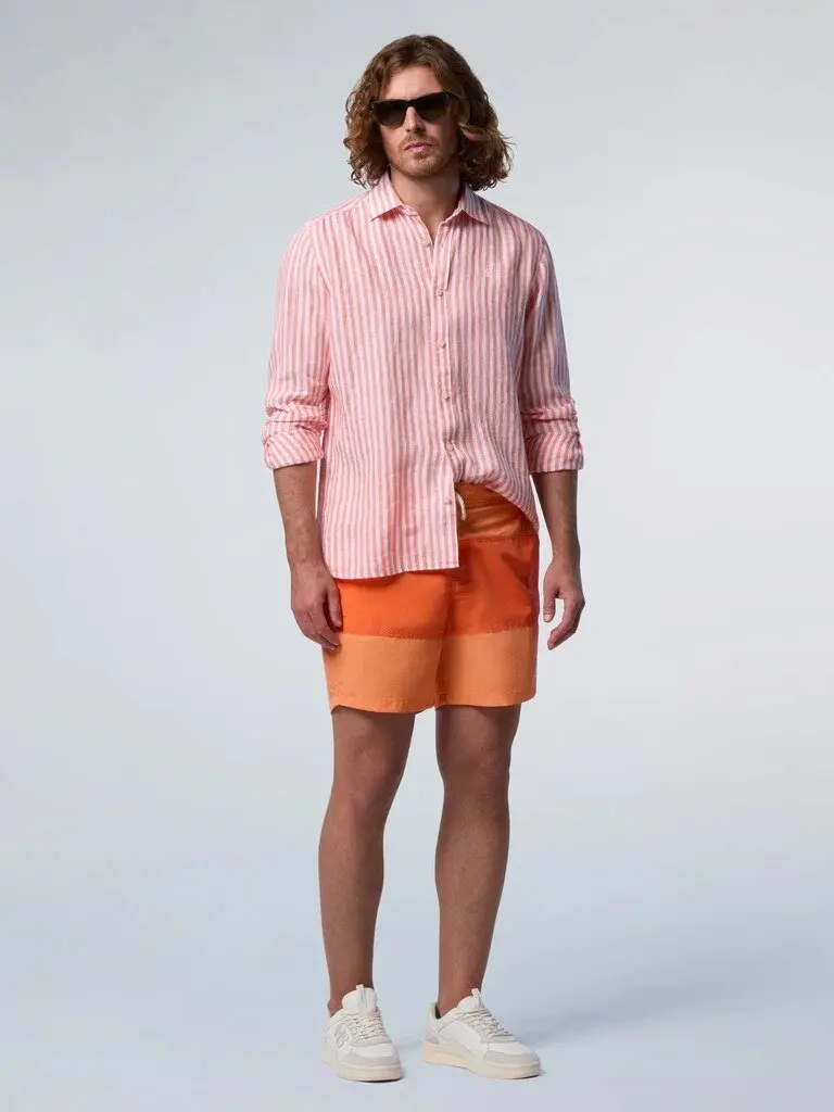 Camicia di lino North Sails uomo a righe