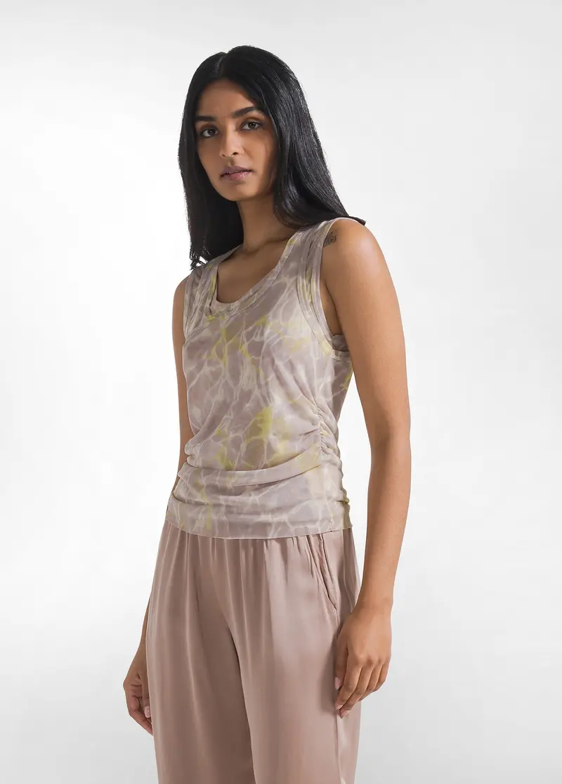 CANOTTA IN TULLE ALLOVER BEIGE