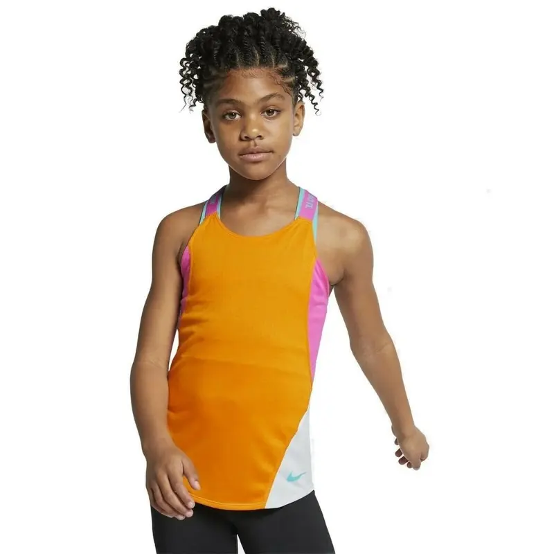Canotta Nike training da bimba multicolore